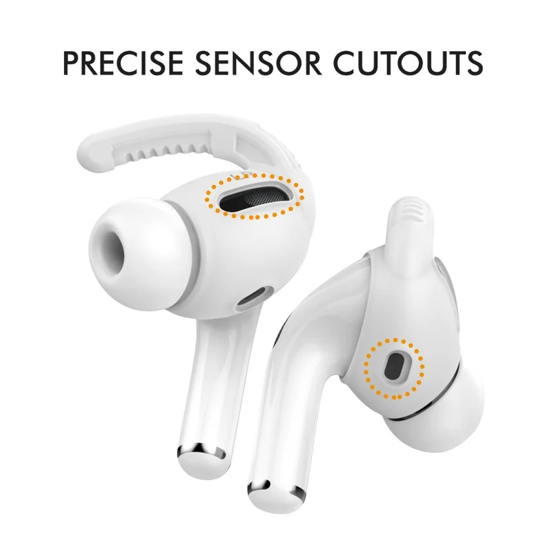 AHASTYLE PT100 1 Pair For AirPods Pro Silicone Ear Hooks Anti Lost Earhooks Ear Tips - White  /  L