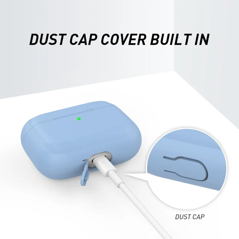 AHASTYLE PT-P2S Silicone Case for AirPods with Wireless Charging Case (2019) / AirPods with Charging Case (2019) / (2016) Separable Cover - Blue