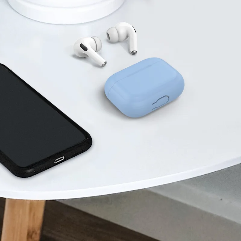 AHASTYLE PT-P2S Silicone Case for AirPods with Wireless Charging Case (2019) / AirPods with Charging Case (2019) / (2016) Separable Cover - Blue