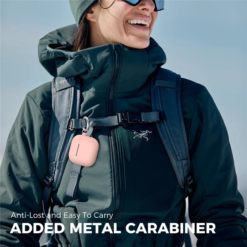 AHASTYLE PT196 For AirPods 4 Silicone Protective Case One Piece Design Earbuds Cover - Pink