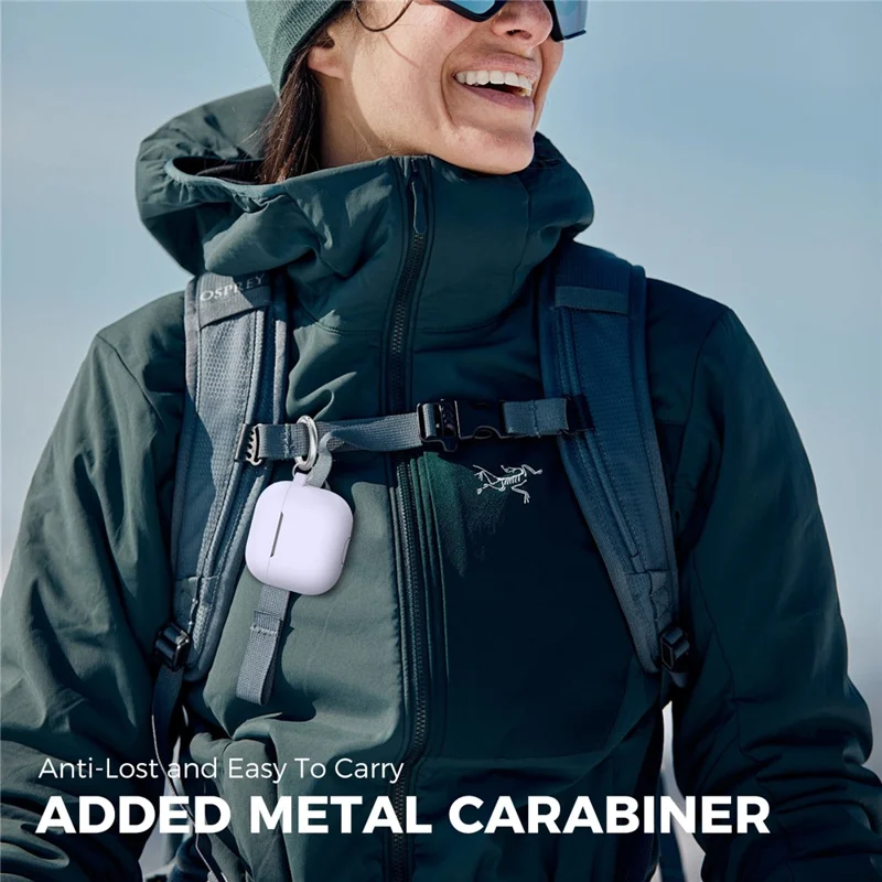 AHASTYLE PT196 For AirPods 4 Silicone Protective Case One Piece Design Earbuds Cover - Purple