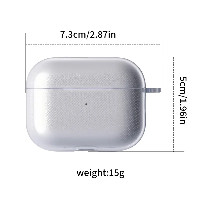 For AirPods Pro 3 Transparent TPU Ørepudekapsel Beskyttelsesdæksel