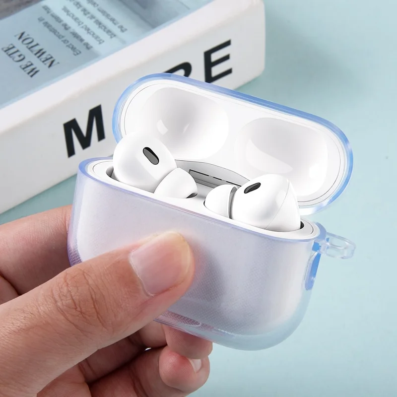 For AirPods Pro 3 Transparent TPU Ørepudekapsel Beskyttelsesdæksel