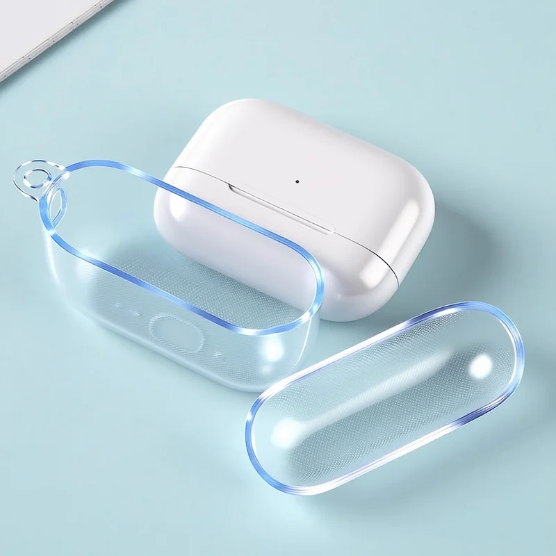 For AirPods Pro 3 Transparent TPU Ørepudekapsel Beskyttelsesdæksel