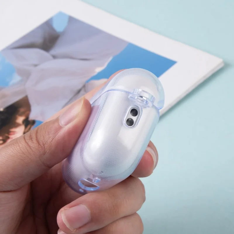For AirPods Pro 3 Transparent TPU Ørepudekapsel Beskyttelsesdæksel
