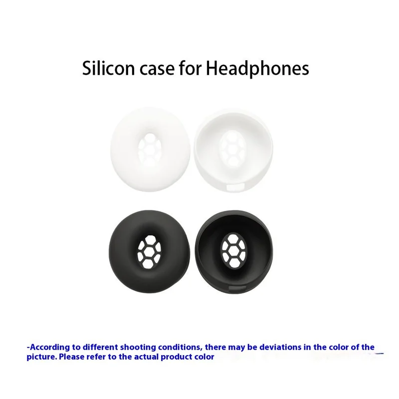 1 Pair Earpad Silicone Case For Beats Solo3 Headphones Ear Cushion Protective Cover - White