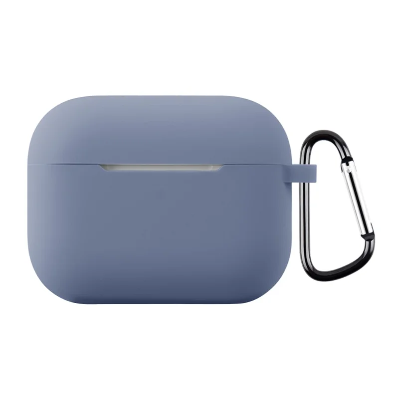 For AirPods Pro 3 Silicone Case Soft Wireless Earbud Organizer Cover Thickness 2.0mm with Carabiner - Lavender Grey