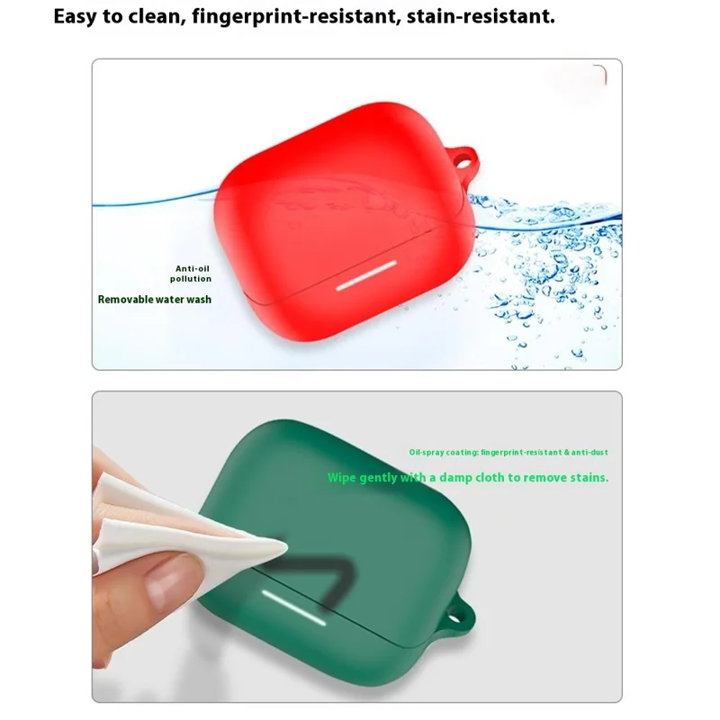 Anker Soundcore K20i Schutzhülle Bluetooth-kompatible Kopfhörer Silikon-Cover mit Haken - Rot