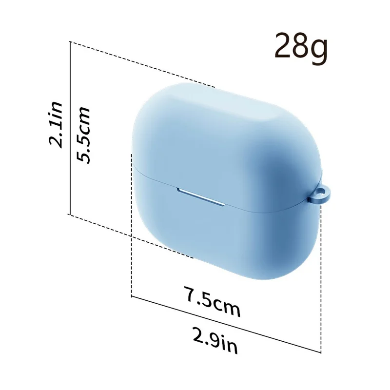 For Samsung Galaxy Buds3 FE Silicone Case Wireless Earphone Anti-Scratch Protective Cover with Carabiner - White