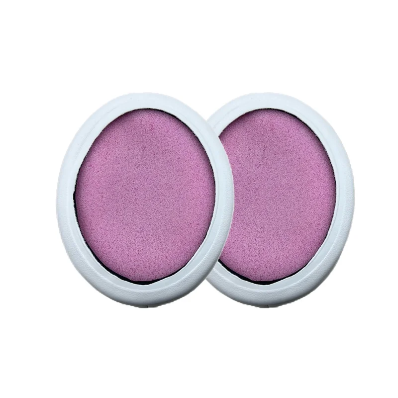 JZF-568 1 Pair Ear Pads for Hyperx Cloud III / II / Alpha / Flight / Stinger Protein Leather Headphone Earpad Cushion - White  /  Rose