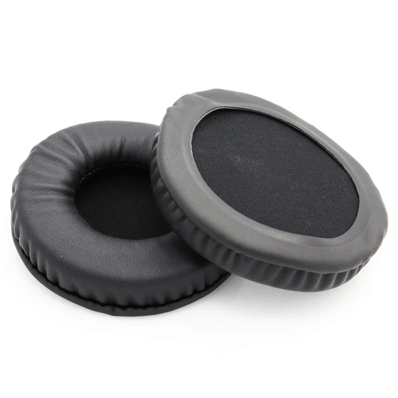 JZF-585 1 Pair Ear Pads for Audio-technica ATH-4900X / AD1000X / AD700X / AD500X Protein Leather Headphone Cushion Earpad - Black
