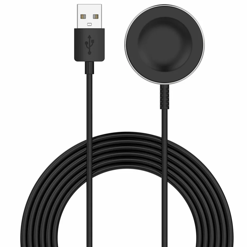 Chargeur de montre intelligente pour Huawei Watch Fit 4 Pro / Fit 4 / Watch 5 46mm / 42mm Socle de charge magnétique avec coque métallique et câble intégré - Noir