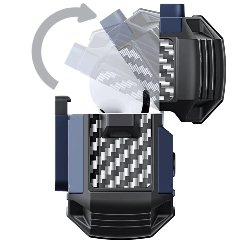 For AirPods Pro 3 TPU + PC Drop Proof Cover One-Click Open Earphone Case with Hook - Rose Gold