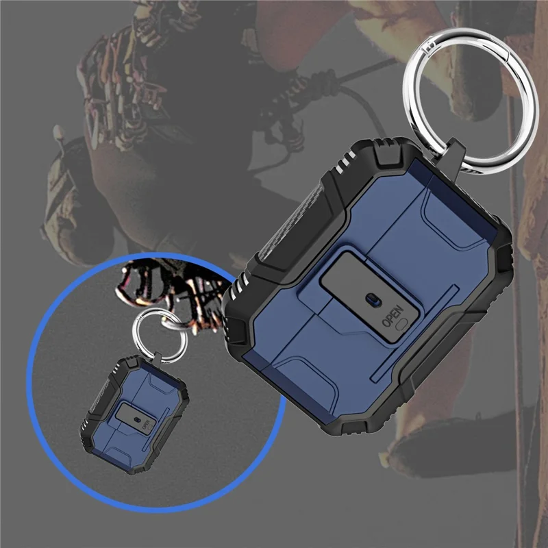 For AirPods Pro 3 TPU + PC Drop Proof Cover One-Click Open Earphone Case with Hook - Rose Gold