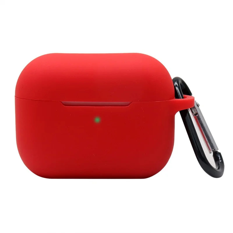 For Apple AirPods Pro 3 Earphone Case Anti Drop Silicone Protective Cover with Dust Plug - Red