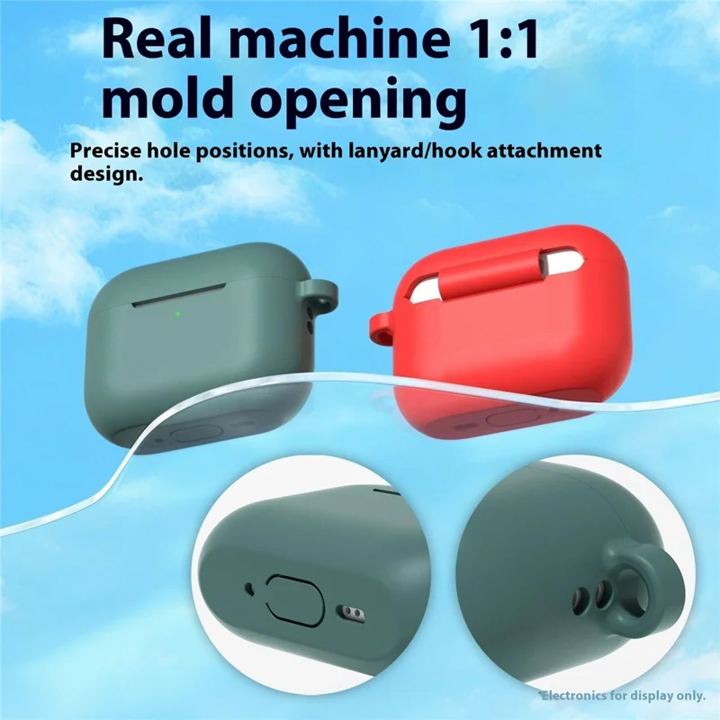 For AirPods Pro 3 Silicone Case Anti-scratch Earphone Protective Cover - Grey