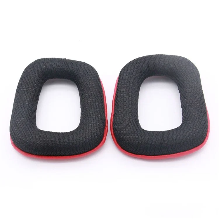 1 Par de Almohadillas de Repuesto DHW-1104 de Esponja Suave para Auriculares Logitech G35/G930/G430/F450 - Rojo