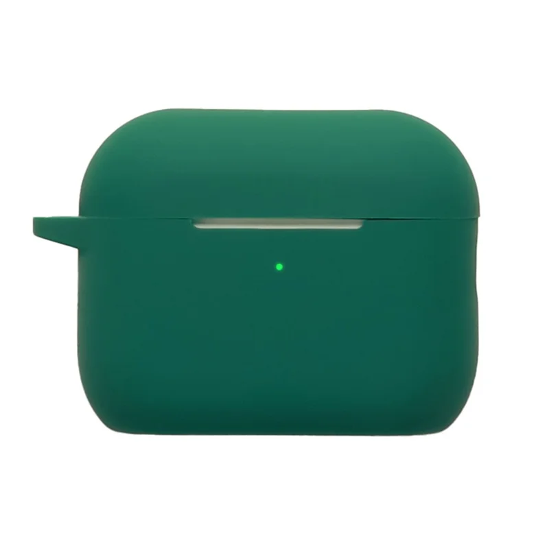 For AirPods Pro 3 Wireless Earbuds Silicone Protective Case with Keychain Shockproof & Anti-Scratch Cover  - Blackish Green