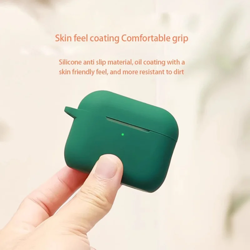 For AirPods Pro 3 Wireless Earbuds Silicone Protective Case with Keychain Shockproof & Anti-Scratch Cover - Transparent