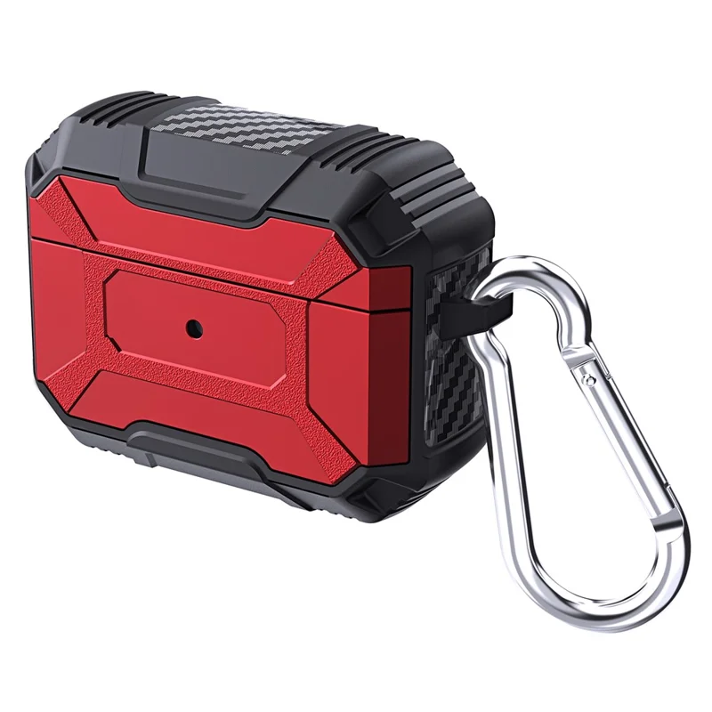 For AirPods Pro 3 Case Wireless Earphones PC TPU Protective Cover - Red