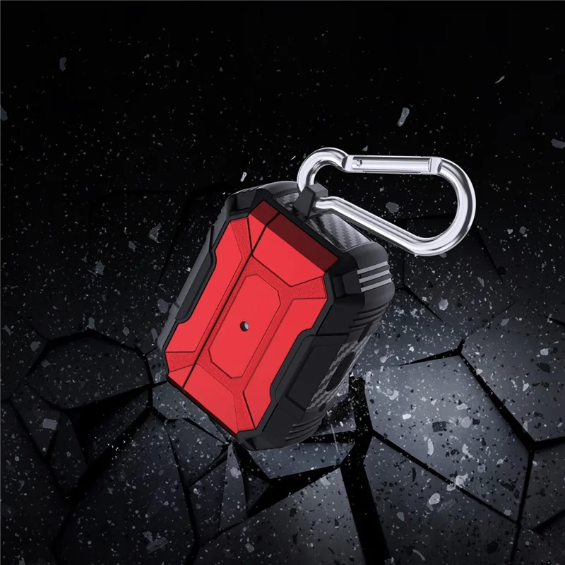 For AirPods Pro 3 Case Wireless Earphones PC TPU Protective Cover - Red