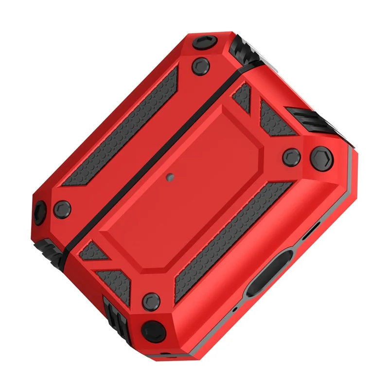 For AirPods Pro 3 Case TPU + PC Earphone Protective Cover with Carabiner - Red