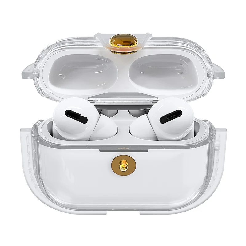 For AirPods Pro 3 Case Magnetic Crystal TPU Earphone Protective Cover - Transparent
