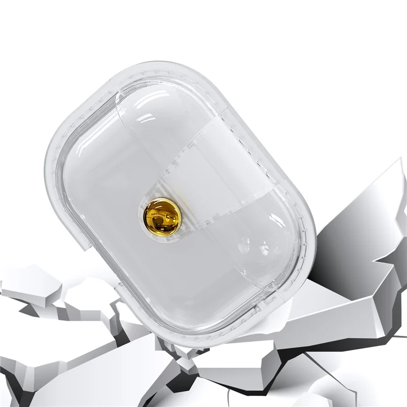 For AirPods Pro 3 Case Magnetic Crystal TPU Earphone Protective Cover - Transparent