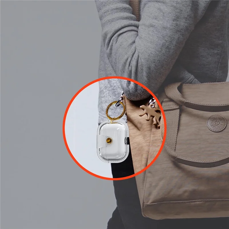 For AirPods Pro 3 Case Magnetic Crystal TPU Earphone Protective Cover - Transparent