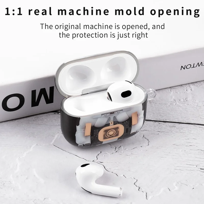 For AirPods Pro 3 Earphone Case Mechanical Structure TPU Drop-Proof Protective Cover
