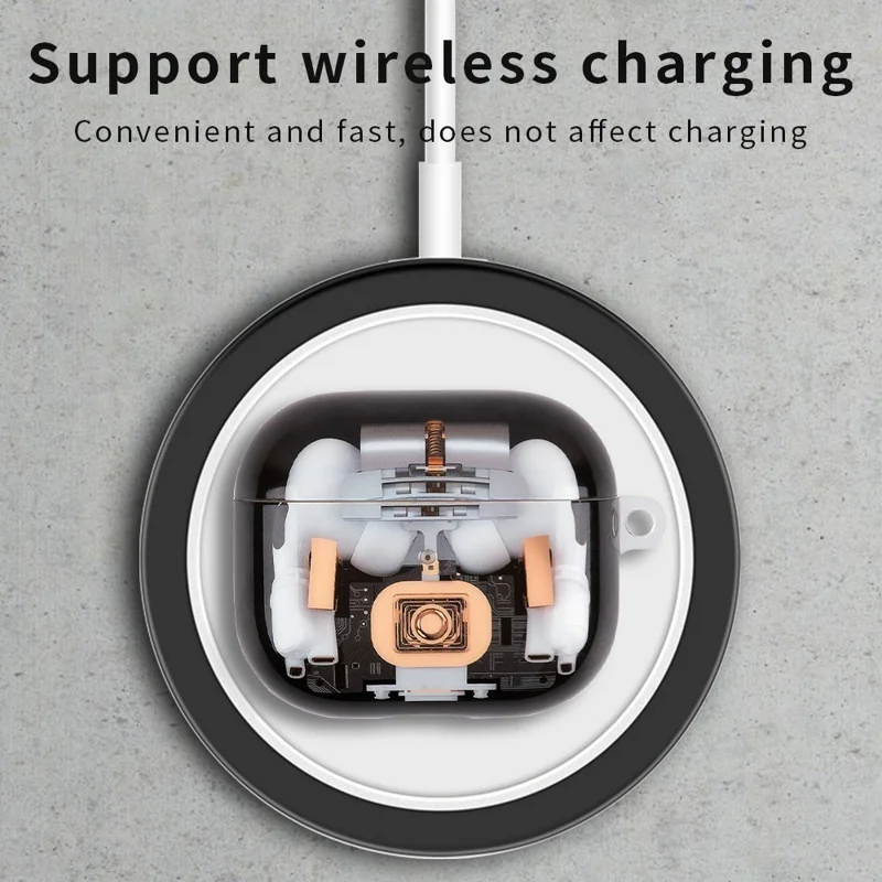 For AirPods Pro 3 Earphone Case Mechanical Structure TPU Drop-Proof Protective Cover