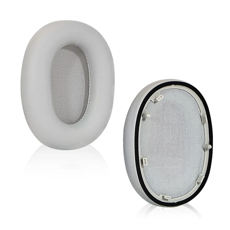 For Sony WH-1000XM6 Headphones Replacement Protein Leather Ear Pads Cushions with Pry Tool - Silver