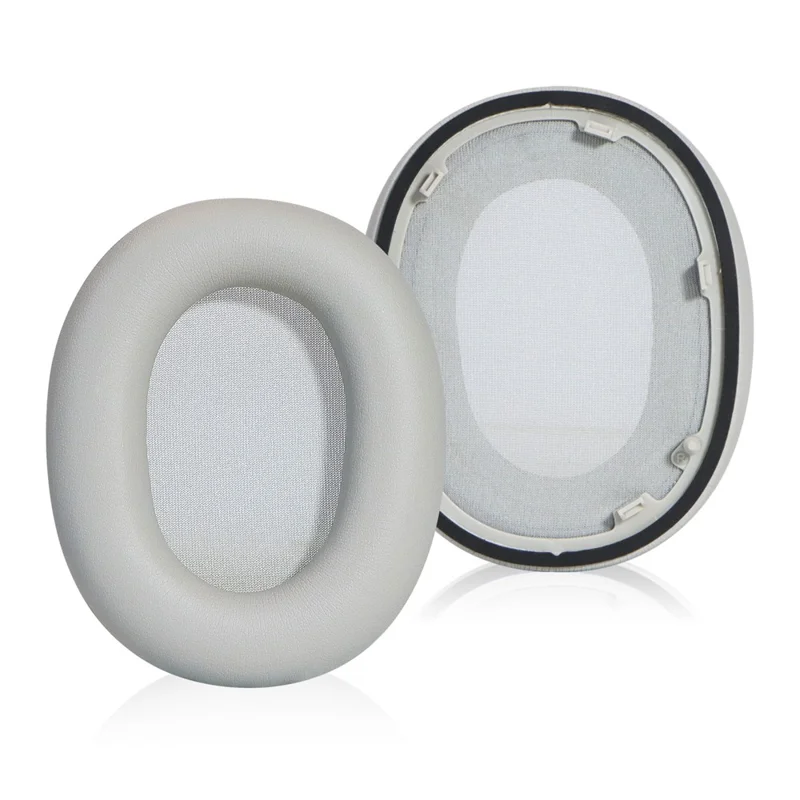 For Sony WH-1000XM6 Headphones Replacement Protein Leather Ear Pads Cushions with Pry Tool - Silver