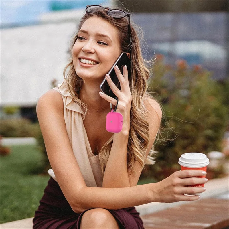 For AirPods Pro 3 Silicone Case Dustproof Protective Cover with Anti Lost Strap and Keychain - Mint Green