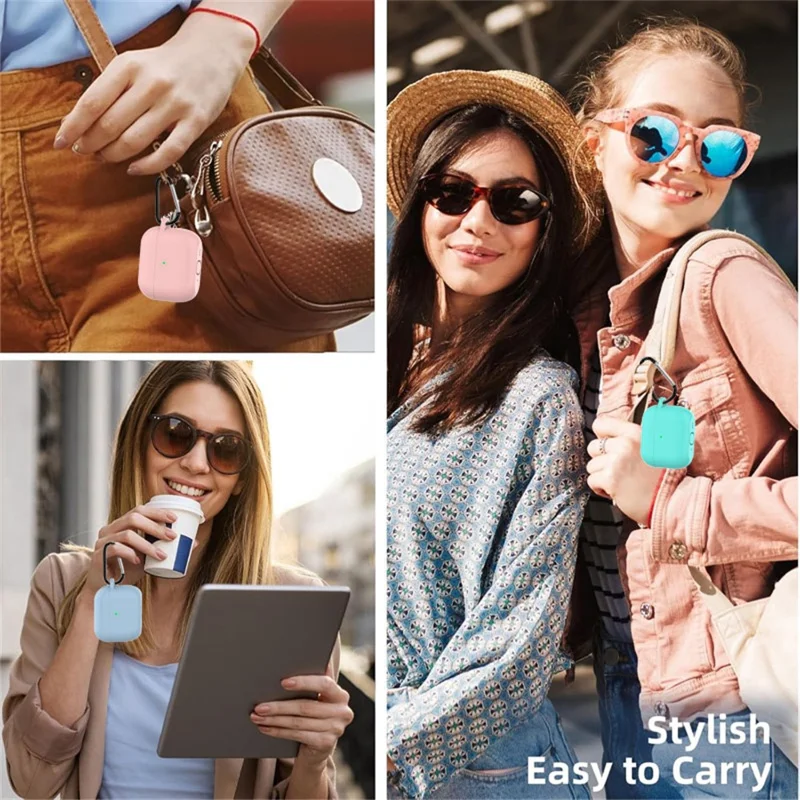 For AirPods Pro 3 Silicone Case Dustproof Protective Cover with Anti Lost Strap and Keychain - Mint Green