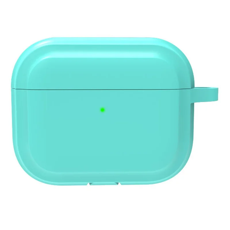 For AirPods Pro 3 Silicone Protective Case Anti Slip Earphone Protective Cover with Keychain - Mint Green
