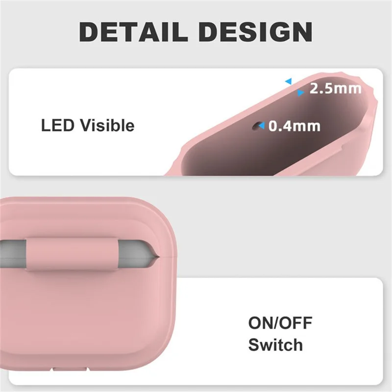 For AirPods Pro 3 Silicone Protective Case Anti Slip Earphone Protective Cover with Keychain - Mint Green