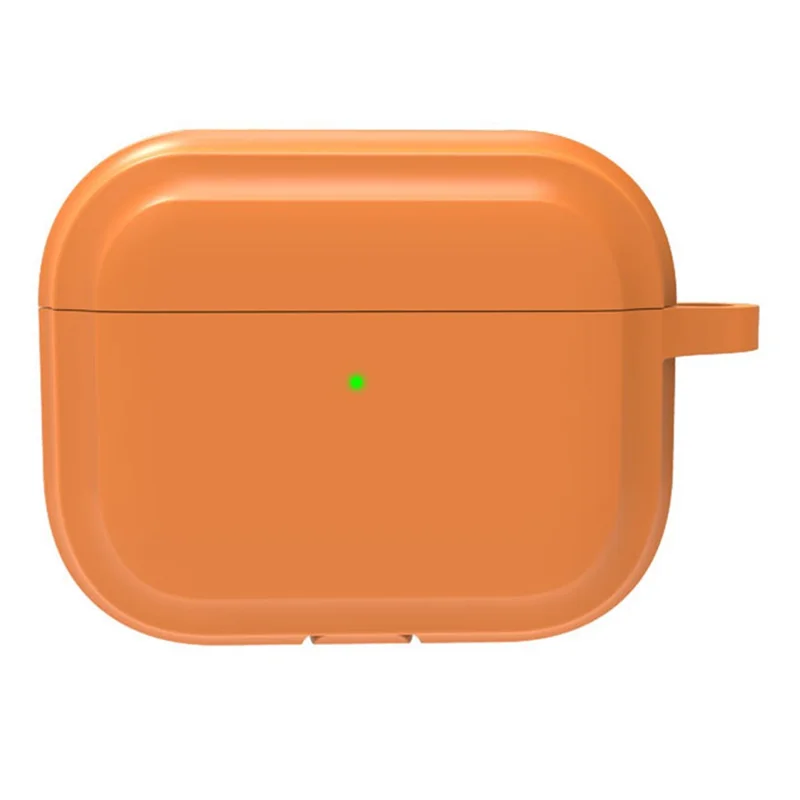 For AirPods Pro 3 Silicone Protective Case Anti Slip Earphone Protective Cover with Keychain - Orange