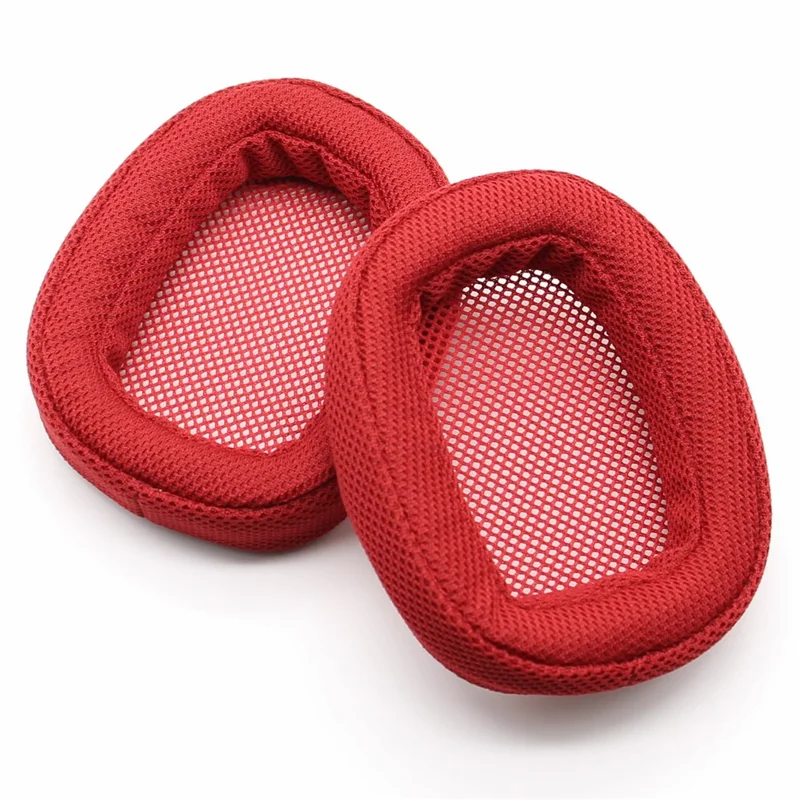 JZF-240 1 Pair Soft Sponge Breathable Mesh Replacement Earpads Earmuff Accessories for Logitech G433 Headphone - Red