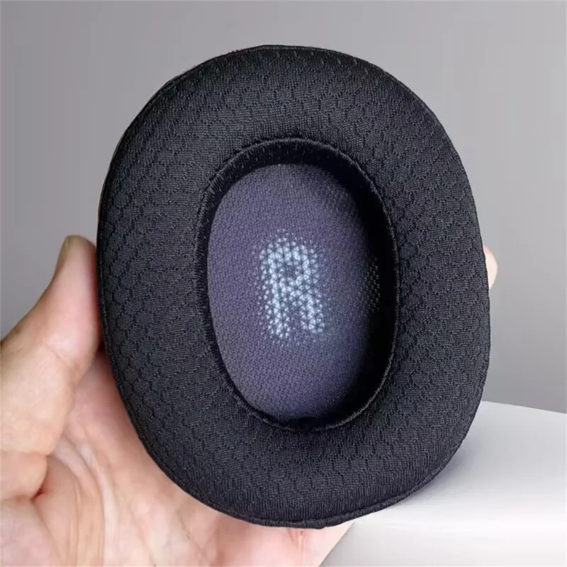 For JBL E55BT Quincy Bluetooth-compatible Headphones Replacement Ear Pads Mesh Fabric Cushions Earmuffs - Black