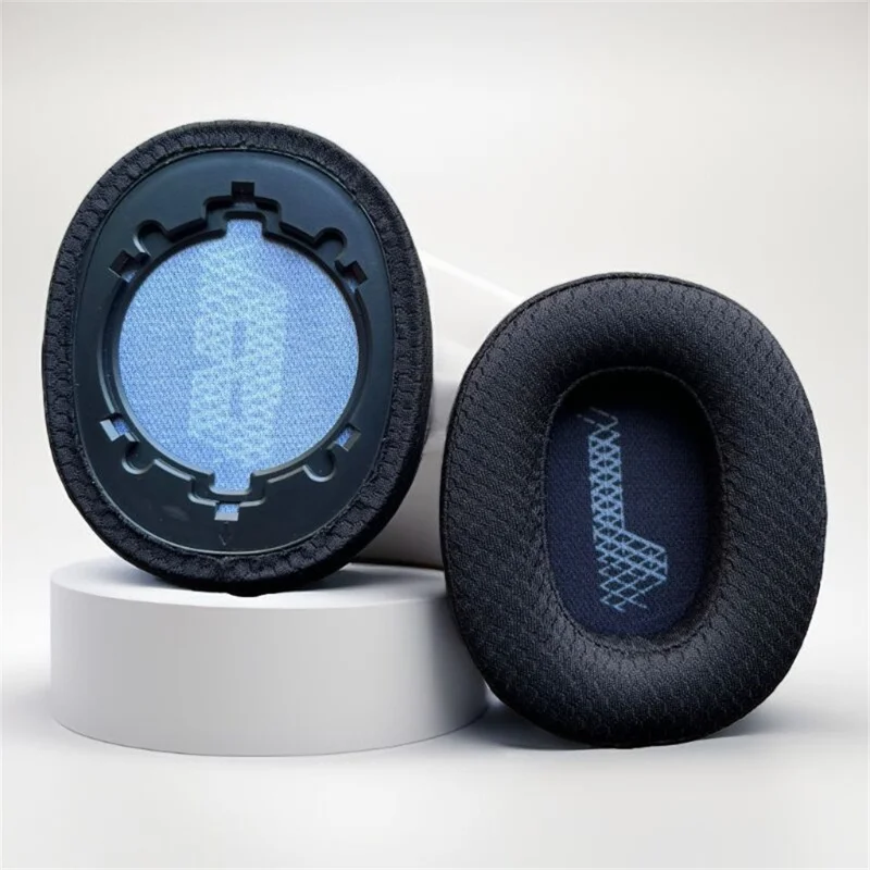 For JBL Live 500BT Headphone Ear Pads Breathable Mesh Fabric Replacement Over Ear Headset Cushions - Black