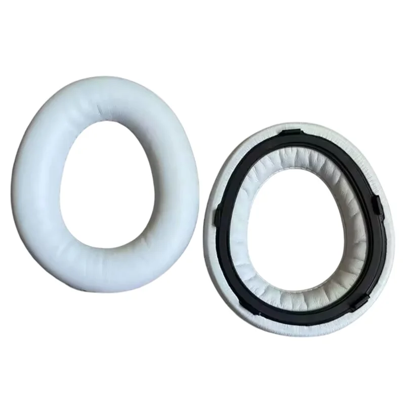 1 Pair For Beyerdynamic Aventho 300 Wireless Over-ear Headphones Replacement Ear Pads Protein Leather Cushions - White