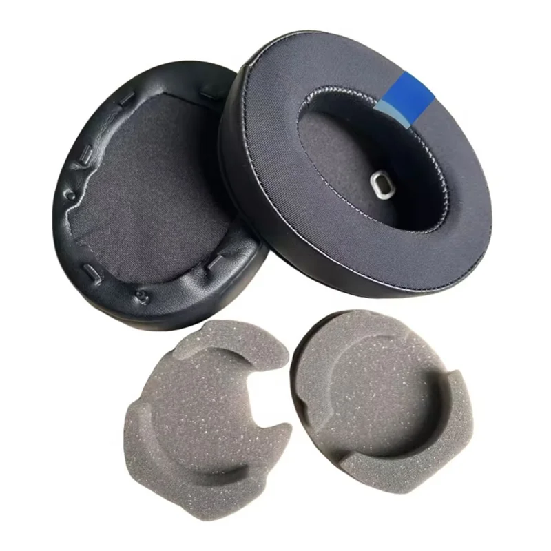 1Pair For Sony WH-1000XM4 Headphones Ear Pads Gel + Memory Foam Replacement Cushions - Black