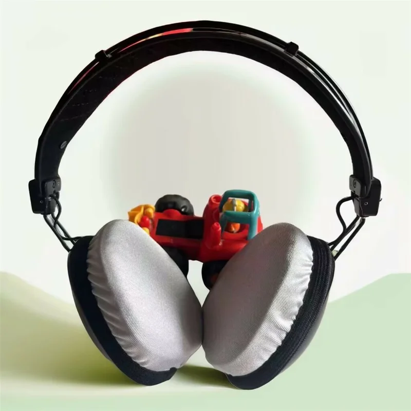 1Pair Headphone Ear Pads Dust Cover Stretchable Protective Cover for Over-Ear Headset Earpads - Black / L