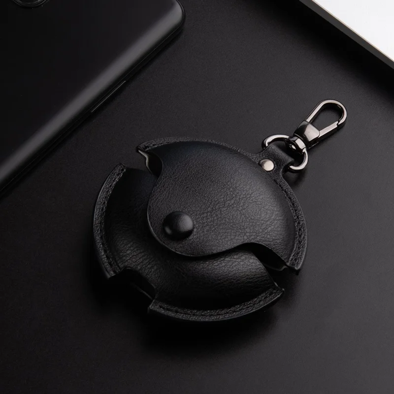 For Huawei FreeBuds 7i Earphone Case Business Leather + PC Protective Cover - Black