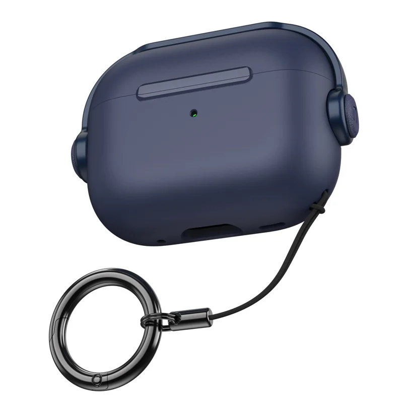 AHASTYLE WG109 For Apple AirPods Pro / Pro 2 Case TPU Bluetooth-Compatible Earphone Protective Cover with Strap - Blue
