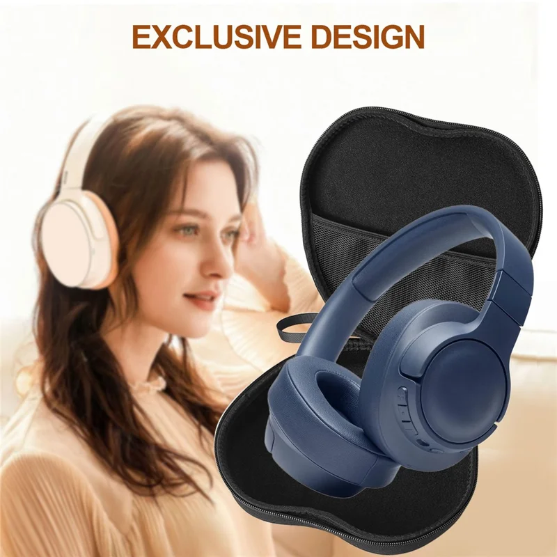 Жесткий чехол EVA для наушников JBL Tune 760NC с набором для очистки - черный