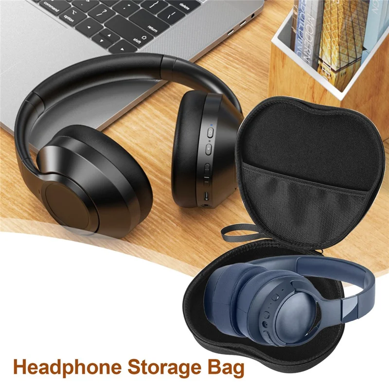 Жесткий чехол EVA для наушников JBL Tune 760NC с набором для очистки - черный