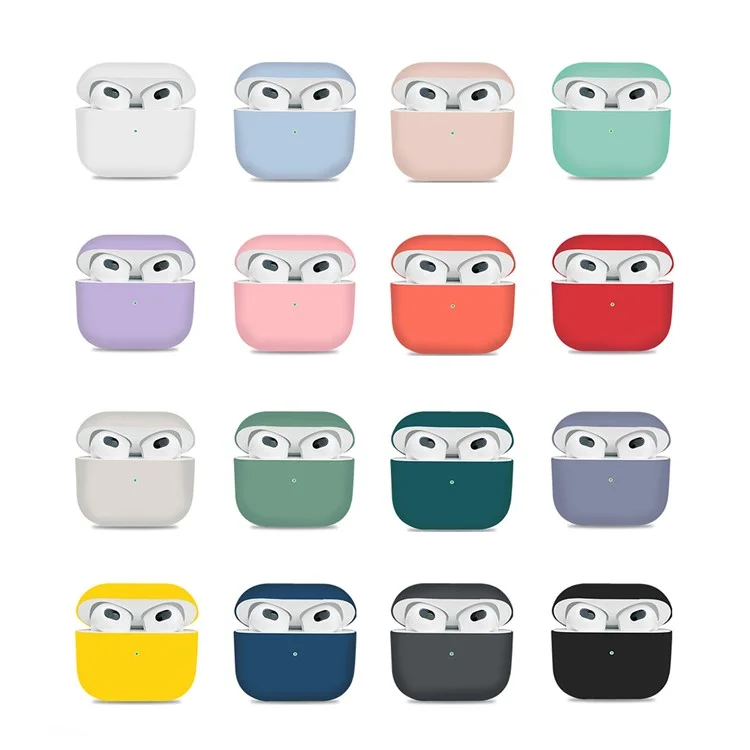 Silicone Bluetooth-compatible Earphone Separable Protective Case Cover for Apple AirPods 3 - Black
