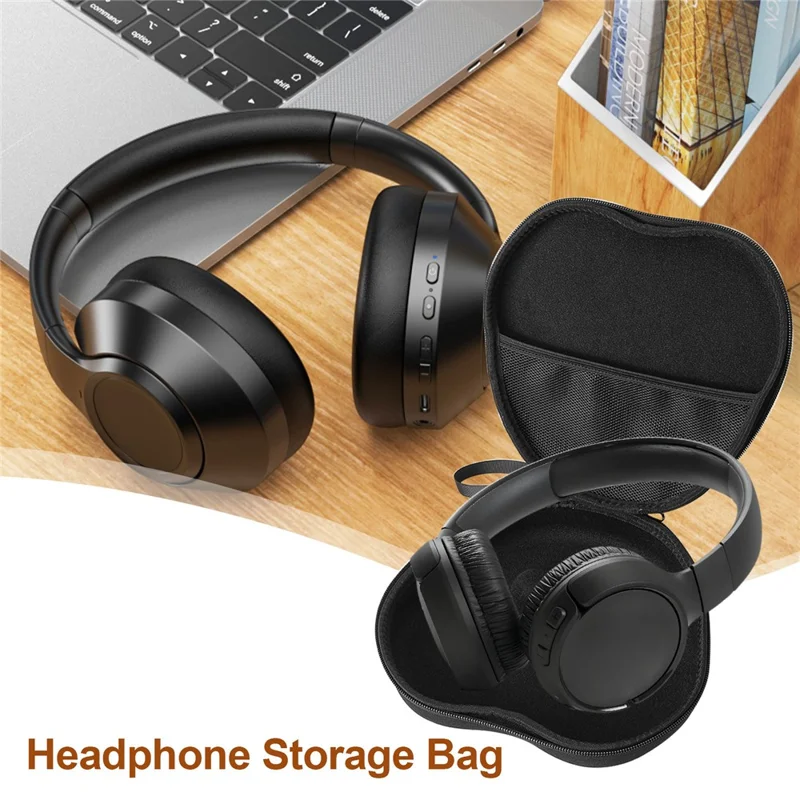 For JBL Tune 570BT Headphone Case EVA Hard Shell Storage Bag With Cleaning Pen Set - Black